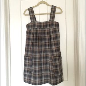 COPY - H&M plaid pinafore dress